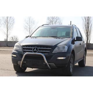 Priekšējais aizsargstienis WT006 (nerūsējošais tērauds) Mercedes ML W164 2005–2011 foto 2