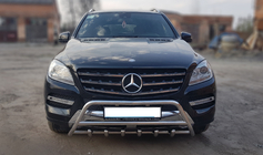 Mercedes GLE/ML class W166 2011–2018 Bullbar WT003 (nerūsējošais tērauds) foto 1