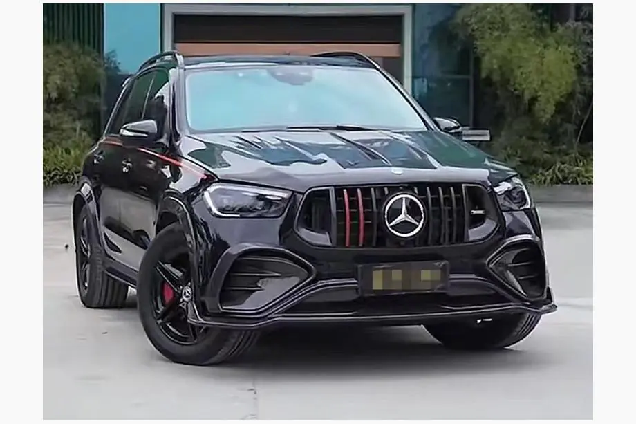 Mercedes GLE W167 2018– Priekšējā bampera uzlikas (GLE53/AMG-Line 2023-2026, karbons) Foto 1