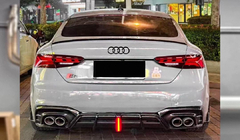 Audi A5 2016–2025 Aizmugurējā bampera difuzors V3 (S-Line 2021-2025, Carbon) foto 1