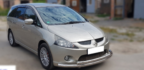 Mitsubishi Grandis 2003–2011 Priekšējais aizsargstienis ST014 (nerūsējošais tērauds) foto 3