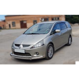 Priekšējais aizsargstienis ST014 (nerūsējošais tērauds) Mitsubishi Grandis 2003–2011 foto 2