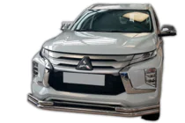 Mitsubishi Pajero Sport 2015– Priekšējais aizsargstienis ST085 (2020+, nerūsējošais tērauds) foto 2