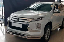 Mitsubishi Pajero Sport 2015– Priekšējais aizsargstienis ST085 (2020+, nerūsējošais tērauds) foto 1
