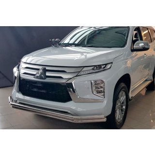 Priekšējais aizsargstienis F3-60 (2020+, nerūsējošais tērauds) Mitsubishi Pajero Sport 2015– foto 2