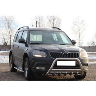 Priekšējais bullbar WT003 (nerūsējošais tērauds) Skoda Yeti 2009–2017 foto 4