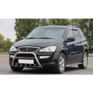 Priekšējais aizsargstienis (bull bar) WT004 (nerūsējošais tērauds) SsangYong Kyron 2005–2014 foto 3