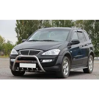 Priekšējais aizsargstienis (bull bar) WT004 (nerūsējošais tērauds) SsangYong Kyron 2005–2014 foto 3