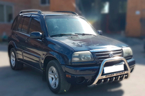 Suzuki Vitara 1998–2006 Priekšējais aizsargstienis (bull bar) WT004 (nerūsējošais tērauds) foto 2