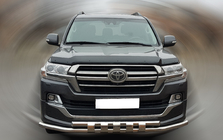 Toyota Land Cruiser 200 2007–2021 Priekšējais aizsargstienis ST015 (2015+, nerūsējošais tērauds) foto 1