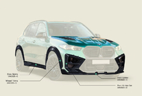 BMW X5 G05 2019–2026 Bodykit komplekts X5M F95 AL-Design Carbon (2023+) foto 6