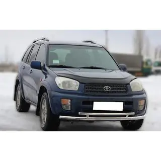 Priekšējais aizsargstienis ST014-1 (nerūsējošais tērauds) Toyota Rav 4 2001–2005 foto 2