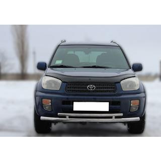 Priekšējais aizsargstienis ST014-1 (nerūsējošais tērauds) Toyota Rav 4 2001–2005 foto 1