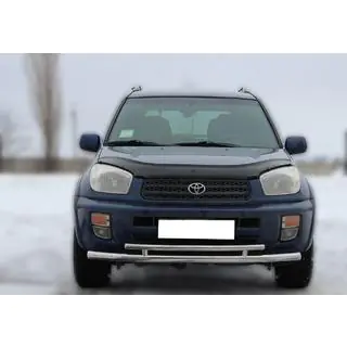 Priekšējais aizsargstienis ST014-1 (nerūsējošais tērauds) Toyota Rav 4 2001–2005 foto 1