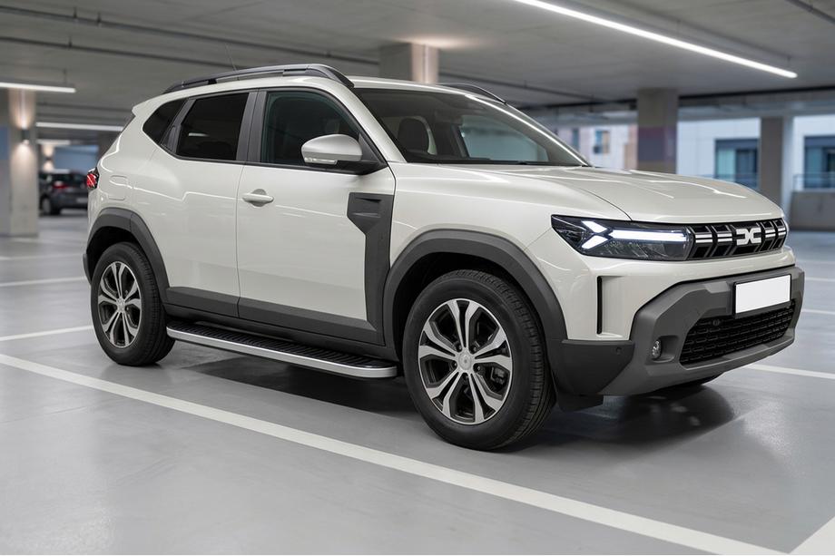 Dacia Duster 2024– Sānu sliekšņi Tayga Grey V1 (2 gab., alumīnijs) Foto 1