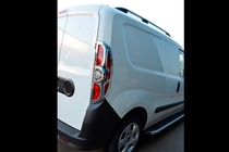 Fiat Doblo II 2010–2022 Aizmugurējo lukturu hroma uzlikas (2010-2015, 2 gab., plastmasa) foto 5