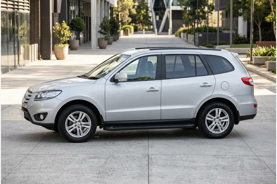 Hyundai Santa Fe 2 2006–2012 Sānu sliekšņi Allmond Black (2 gab., alumīnijs) Foto 1
