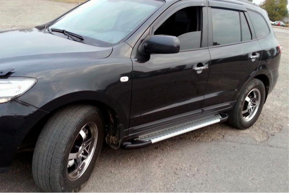 Hyundai Santa Fe 2 2006–2012 Sānu sliekšņi Line (2 gab., alumīnijs) Image