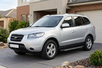 Hyundai Santa Fe 2 2006–2012 Sānu sliekšņi Duru (2 gab., alumīnijs) foto 1