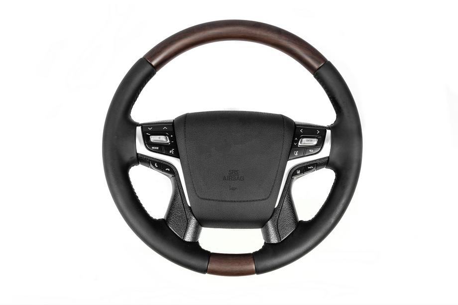 Toyota Land Cruiser 200 2007–2021 Stūre ar apsildi (tumšs koks) Image