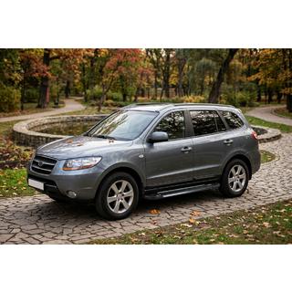 Sānu sliekšņi RedLine Black (2 gab., alumīnijs) Hyundai Santa Fe 2 2006–2012 foto 1