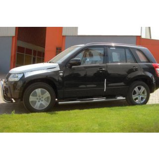 Sānu aizsargcaurules (2 gab., nerūsējošais tērauds) Suzuki Grand Vitara 2005–2017 foto 1