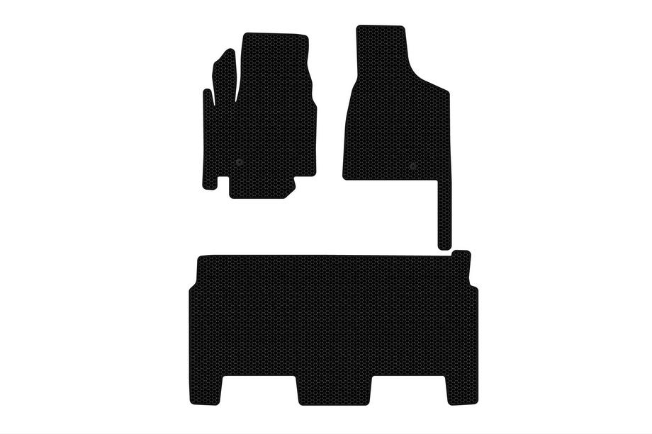 Dodge Grand Caravan V 2008–2020 Gumijas salona paklājiņi Carsuit (2008-2020, 2 rindas, 8-vietīgs/komplektācija SXT, melni) Foto 1
