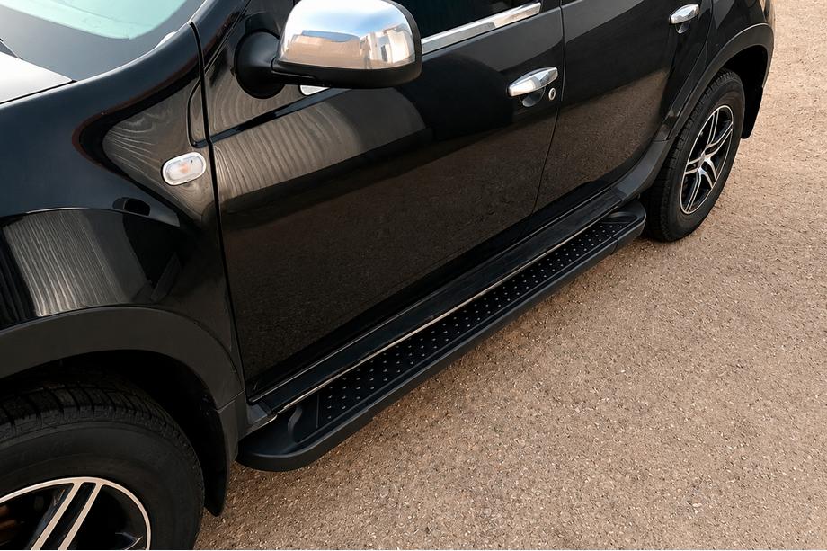 Dacia Duster 2008–2018 Sānu sliekšņi Allmond Black (2 gab., alumīnijs) Image