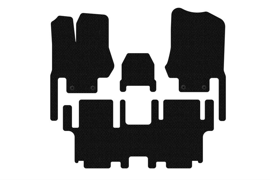 Nissan Quest 2011–2017 Carsuit gumijas salona paklājiņi (2 rindas, 7-vietīgs, melni) Foto 1