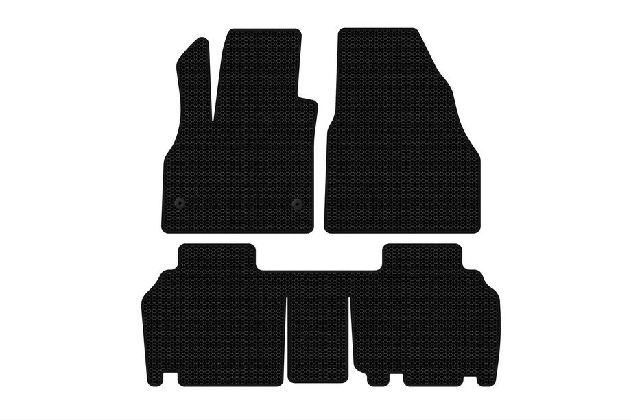 Renault Kangoo 2008–2020 Carsuit gumijas salona paklājiņi (2 rindas, 5 durvju/7 vietu, melni) Foto 1