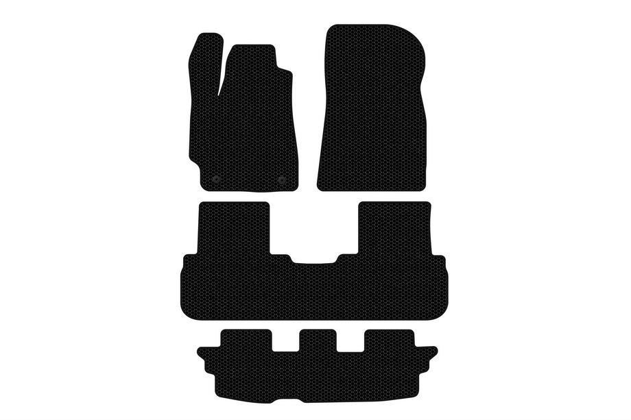 Toyota Highlander 2008–2013 Gumijas paklājiņi Carsuit (2 rindas, melni) Image