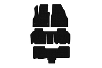 Renault Kangoo 2008–2020 Carsuit gumijas salona paklājiņi (3 rindas, 5 durvju/7 sēdvietu, melni) foto 1
