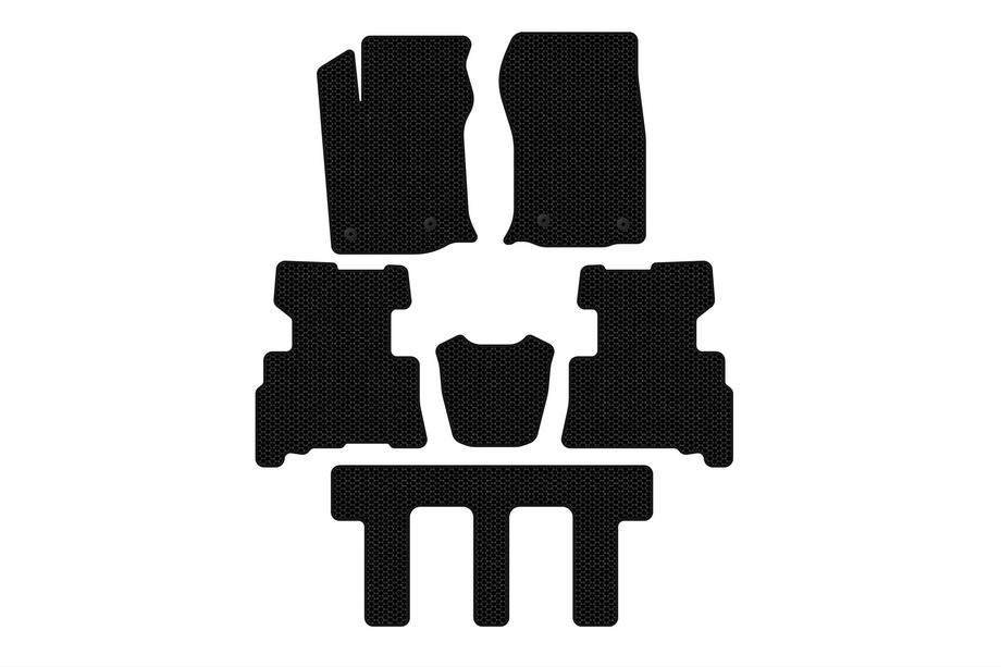 Toyota 4Runner 2009–2024 Gumijas paklājiņi Carsuit (3 rindas, 2014-2024, 7 vietīgs, melni) Image