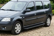 Dacia Logan MCV 2004–2014 Sānu sliekšņi Allmond Black (2 gab., alumīnijs) foto 1