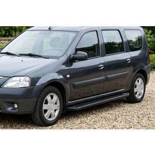 Sānu sliekšņi Allmond Black (2 gab., alumīnijs) Dacia Logan MCV 2004–2014 foto 1