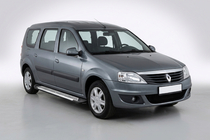 Dacia Logan MCV 2004–2014 Sānu sliekšņi Line (2 gab., alumīnijs) foto 3