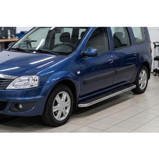 Sānu pakāpieni Maydos V1 (2 gab., alumīnijs ↗ nerūsējošais tērauds) Dacia Logan MCV 2004–2014 foto 1