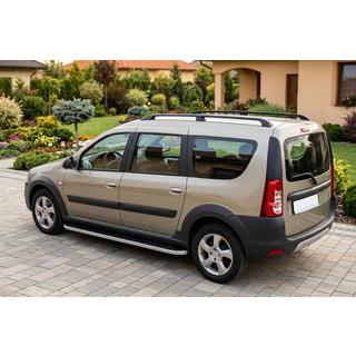 Sānu pakāpieni Tayga (2 gab., alumīnijs) Dacia Logan MCV 2004–2014 foto 3