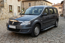 Renault Logan MCV 2005–2013 Sānu sliekšņi Sunrise (2 gab., alumīnijs) foto 1