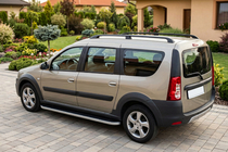 Renault Logan MCV 2005–2013 Sānu pakāpieni Tayga Grey (2 gab., alumīnijs) foto 1