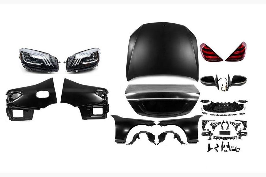 Mercedes S-class W221 2005–2013 Restailinga komplekts uz W222 (bez bamperiem) Image