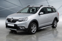 Renault Logan MCV 2013–2022 Sānu sliekšņi Line (2 gab., alumīnijs) foto 1