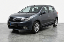 Renault Sandero 2013–2022 Sānu sliekšņi Allmond Black (2 gab., alumīnijs) foto 1