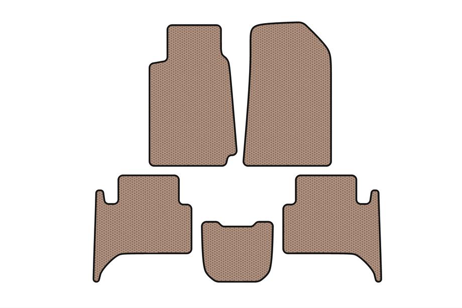 Chevrolet Trailblazer 2012–2019 Gumijas paklāji Carsuit (2 rindas, bēši) Image