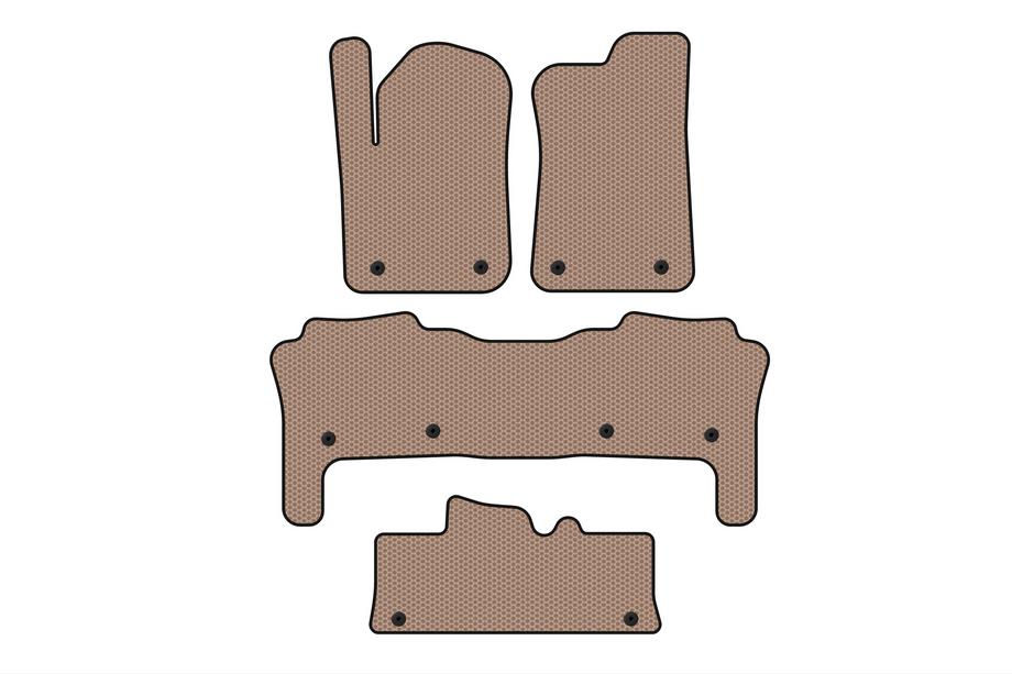 Infiniti QX56 2010–2013 Carsuit gumijas salona paklājiņi (3 rindas, bēši) Image