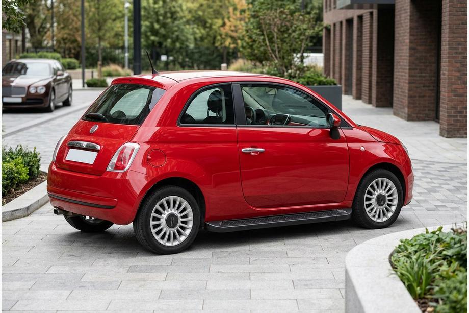 Fiat 500/500L 2013–2022 Sānu sliekšņi Allmond Black (2 gab., alumīnijs) Image