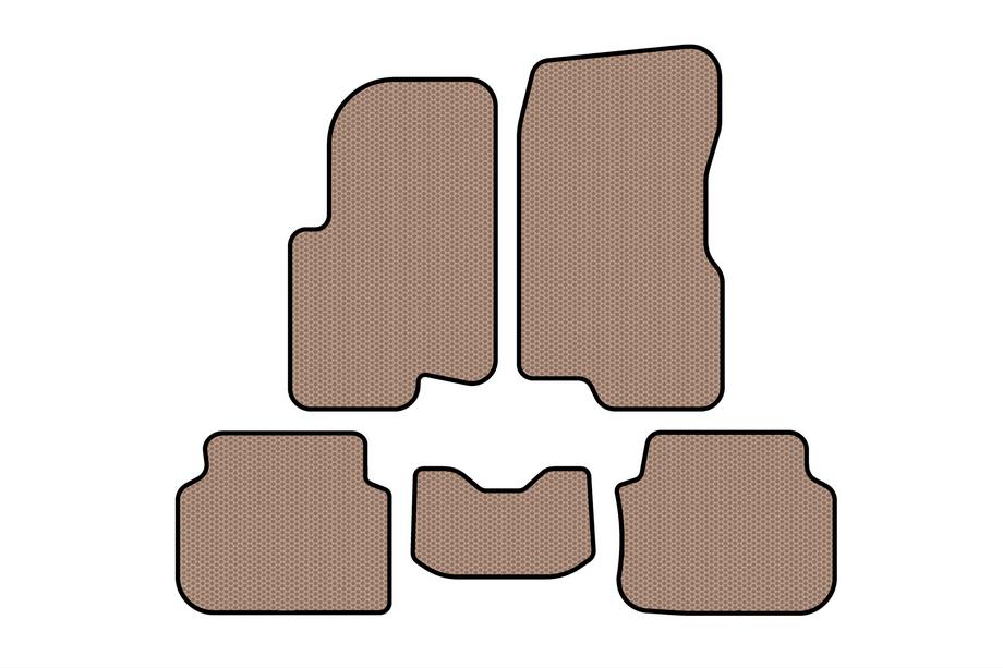 Smart 1998–2007 Gumijas salona paklājiņi Carsuit (2003-2007, Forfour, Beige) Image