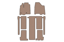 Toyota Sienna 2010–2020 Carsuit gumijas salona paklājiņi (3 rindas, bēši) foto 1