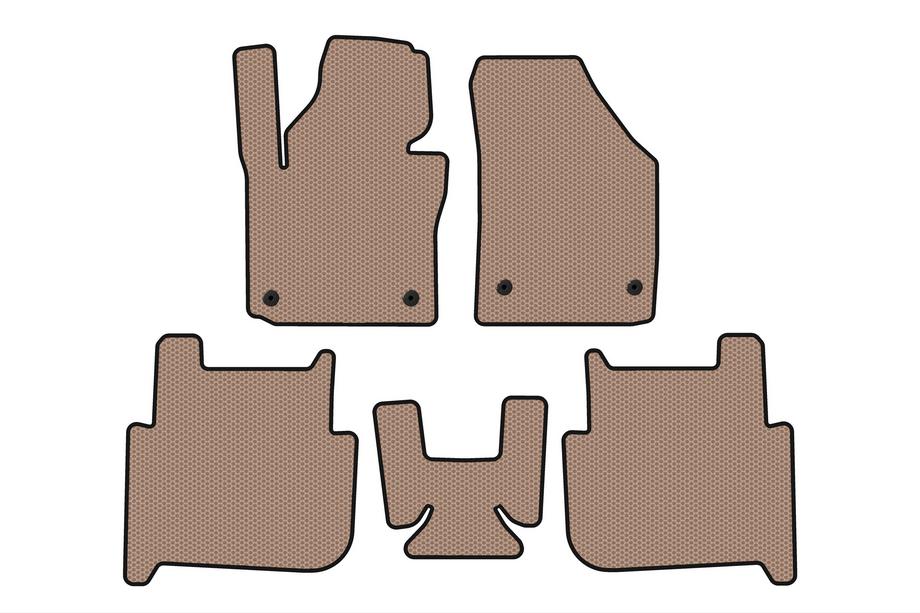 Volkswagen Touran 2003–2010 Gumijas salona paklājiņi Carsuit (2 rindas, 2006-2010, 7-vietīgs, bēšs) Image