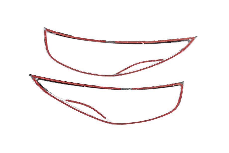 Hyundai IX-35 2010–2015 Hroma priekšējo lukturu uzlikas (2013-2015, 2 gab., plastmasa) Foto 5